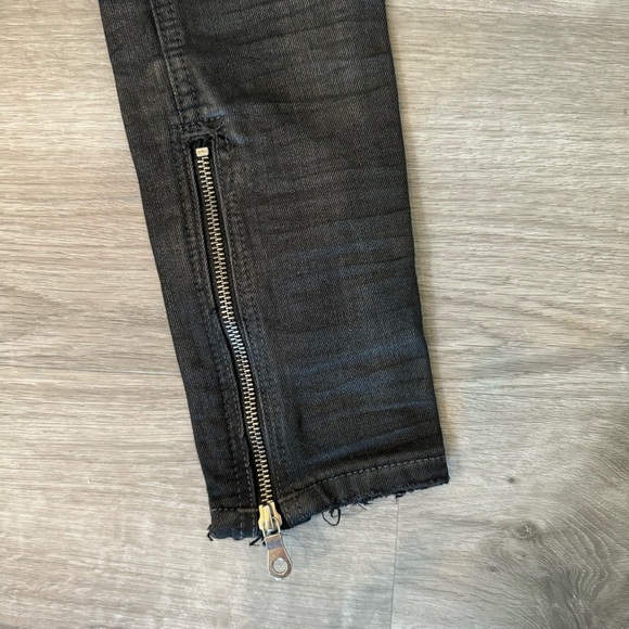 Rock Revival Gray Camille Skinny Moto Jeans NWT Size 24 Waist​ - Picture 8 of 12